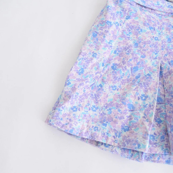 For  Love & Lemon Marlo Mini Skirt Purple Floral Skirt M NWT - Picture 7 of 12
